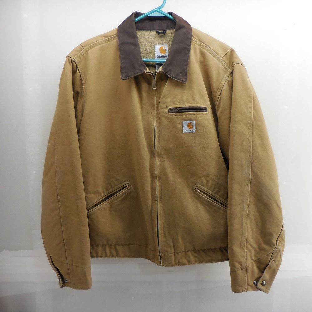 Carhartt Womens Detroit Jacket Camel Tan Pile Lined WJ097 CML XL Regular VTG Y2K